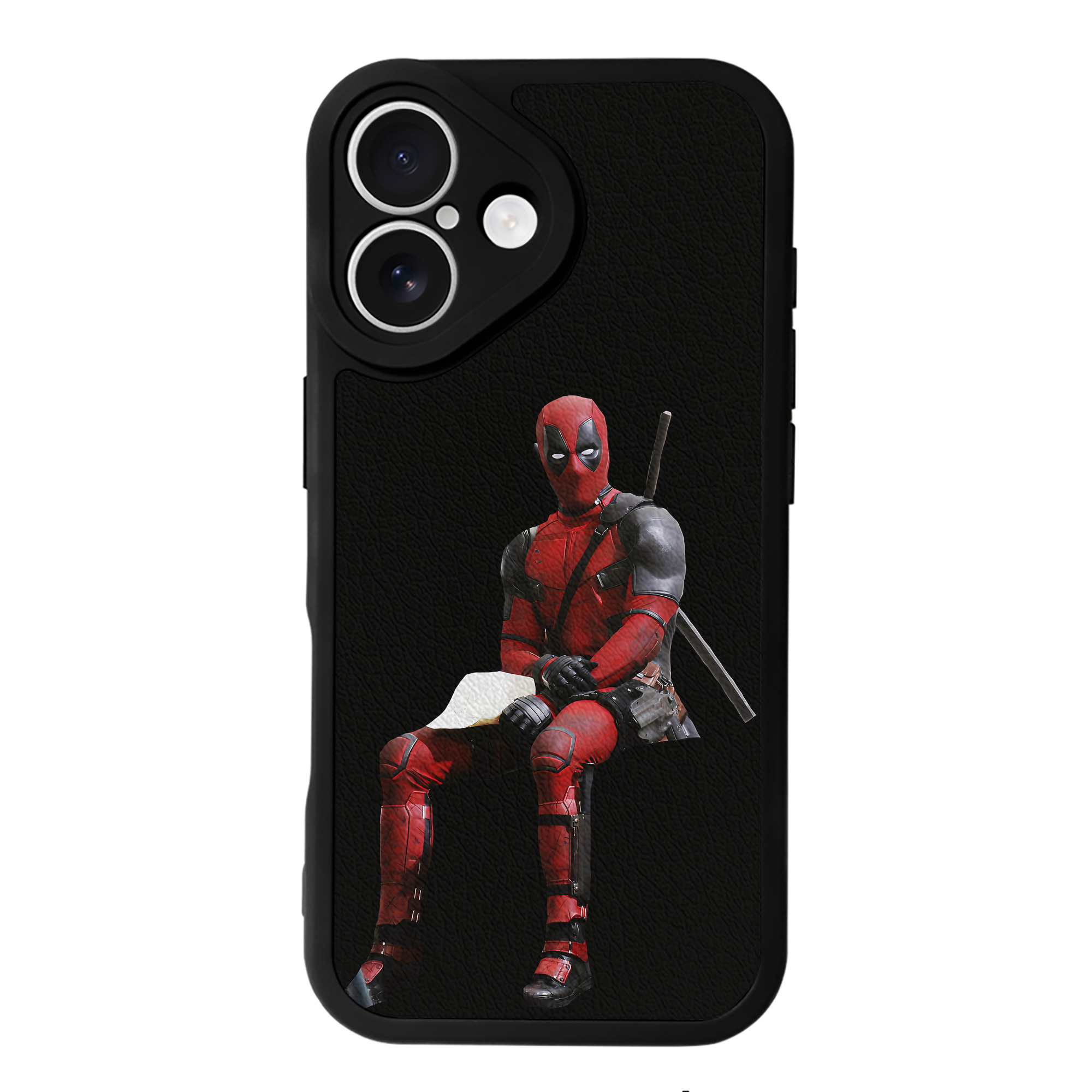 （画像用） Deadpool デッドプール 【iPhone 16シリーズ対応】シリコンスマホケース（レザー調） 材質：シリコン